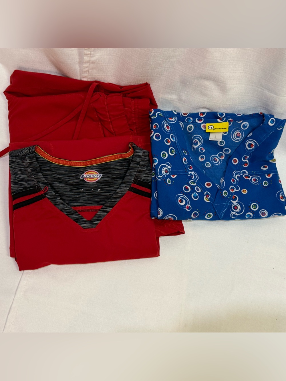 ⚕️ Dickies & WonderWink Medical Scrub Mix-and-Match Lot (3 Pcs) - Size M/L